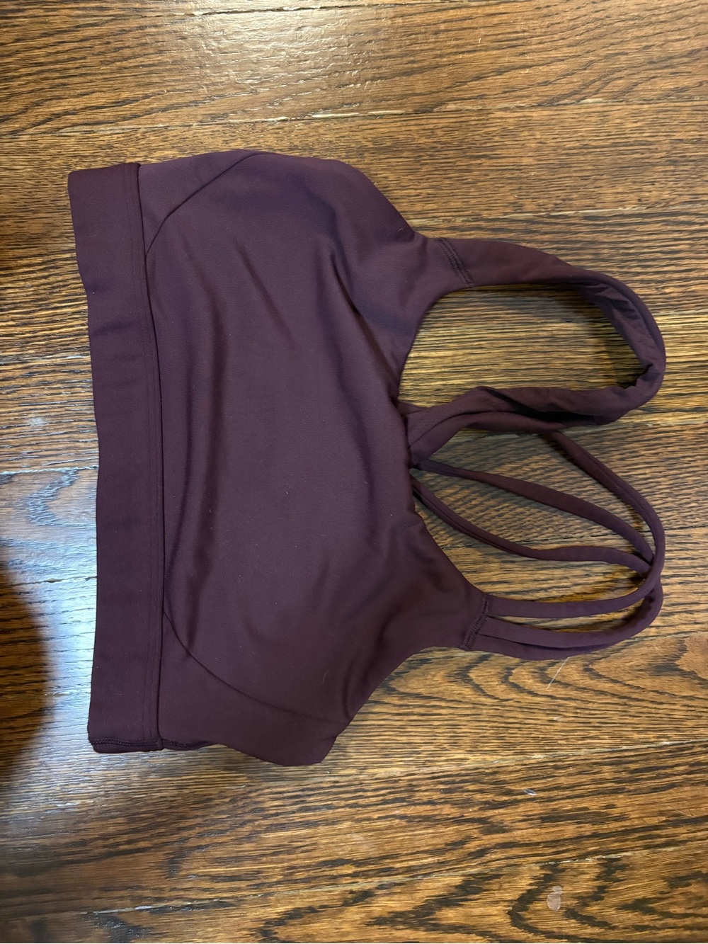 Athleta Strappy Sports Bra in Deep Plum